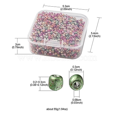 55G 8/0 Plated Glass Seed Beads(SEED-FS0001-02)-5