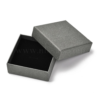 Gray Square Paper Jewelry Box