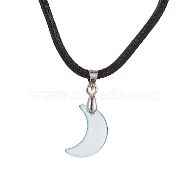 Sky Blue Moon Glass Necklaces