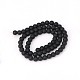 bereift natürliche schwarze Achat runde Perlen Stränge(G-N0151-11-6mm)-2