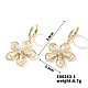 Copper & Zircon Flower Earrings Sweet Fashion Simple Hoop Earrings(YS5671)-1