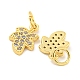 Rack Plating Brass Micro Pave Clear Cubic Zirconia Pendants(KK-B093-14G)-2