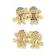 Brass Micro Pave Cubic Zirconia Connector Charms(KK-E068-VC083)-1