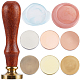 6Pcs 6 Styles Blank Wax Seal Brass Stamp Heads(KK-CP0001-02)-1