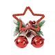 Étoile de Noël en plastique avec décorations à pendentif cloche(AJEW-S088-01A)-2