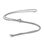201 Stainless Steel Box Chain Slider Necklace Making, Stainless Steel Color, 14.76~29.72 inch(37.5~75.5cm)(MAK-H100-01P-1)