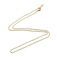 304 Stainless Steel Ball Chain Necklace for Women, Golden, 20.98 inch(53.3cm)(NJEW-A008-03G)