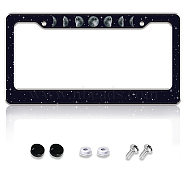Aluminum Alloy Decoration Frame, for Licence Plate, with Screw & Nut, Rectangle, Moon, 160x310x5mm(AJEW-WH0442-003)