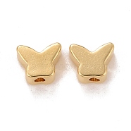 Rack Plating Eco-friendly Brass Beads, Lead Free & Cadmium Free, Long-Lasting Plated, Butterfly, Real 24K Gold Plated, 5x6x3mm, Hole: 0.5mm(KK-D075-32G-RS)