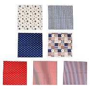 Print Cotton Cloth, for Patchwork, Sewing Tissue to Patchwork, Mixed Color, 498x498x0.2mm, 7pcs/set(DIY-XCP0003-66)