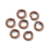 Brass Open Jump Rings, Cadmium Free & Lead Free, Red Copper, 5x1mm, Inner Diameter: 3mm, about 7142pcs/500g(KK-G514-01H-R)