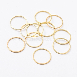 Brass Linking Rings, Golden, 18x0.7~1mm(X-EC18718MM-G)