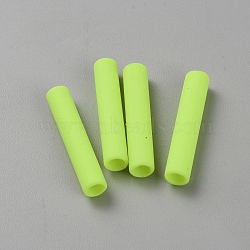 Plastic Aglets for Shoelaces, Shoelace Tips Head, Column, Green Yellow, 25x4.5mm, 4pcs/set(KY-WH0049-24B)