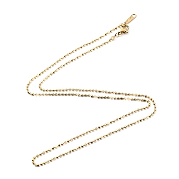 304 Stainless Steel Ball Chain Necklace for Women, Golden, 20.98 inch(53.3cm)