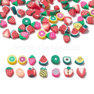 Mixed Color Fruit Polymer Clay Cabochons