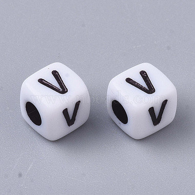 White Opaque Acrylic Beads(MACR-R869-02V)-2