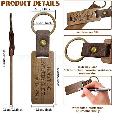 Walnut Wood Keychain(KEYC-WH0044-009)-2