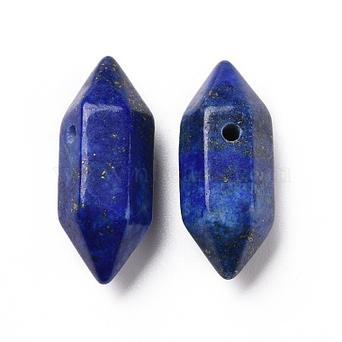 Pendentifs pointus à double borne en lapis-lazuli naturel(G-C007-02A-16)-2