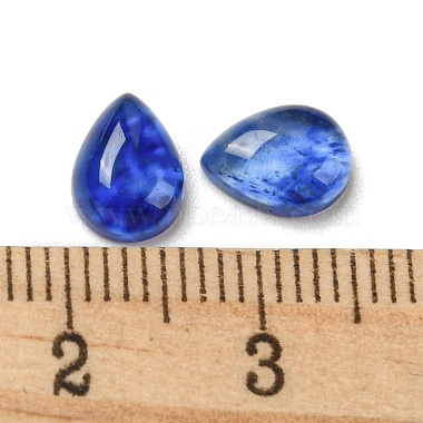 Synthetic Blue Watermelon Stone Glass Cabochons(G-O175-22-27)-3