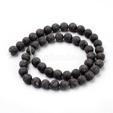 Natural Snowflake Obsidian Beads Strands(G-Q462-72-8mm)-3