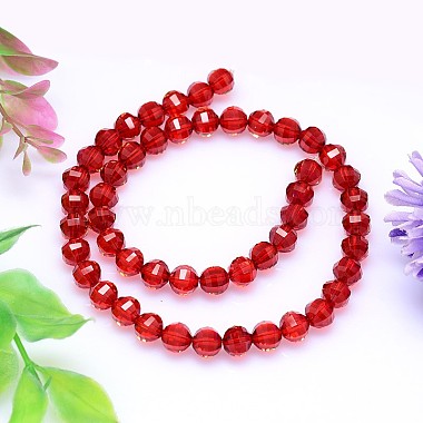 Faceted Round Imitation Austrian Crystal Bead Strands(G-M182-8mm-06A)-2