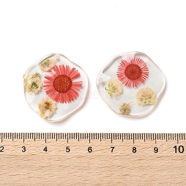 Inner Dried Flower Transparent Resin Pendants(RESI-A043-04B)-3