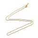 304 Stainless Steel Ball Chain Necklace for Women(NJEW-A008-03G)-1