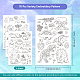 4 Sheets 11.6x8.2 Inch Stick and Stitch Embroidery Patterns(DIY-WH0455-026)-2