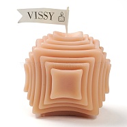 Cube Shaped Aromatherapy Smokeless Candles, with Box, for Wedding, Party, Votives, Oil Burners and Christmas Decorations, Light Salmon, 7.9x7.9x7.4cm(DIY-B004-B04)