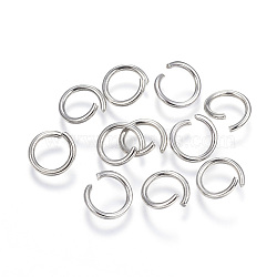 304 Stainless Steel Jump Rings, Open Jump Rings, Stainless Steel Color, 10x1.4mm, Inner Diameter: 7mm(A-STAS-F110-01P)