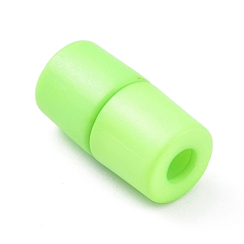 Plastic Lanyard Safety Breakaway Pop Barrel Connectors for Necklace, Ribbon Lanyards, Green Yellow, 20x11mm, Hole: 4.5mm