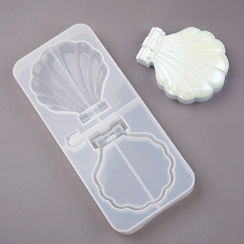 DIY Mirror Holder Silicone Molds, Resin Casting Molds, Shell Shape, 138x71x15mm