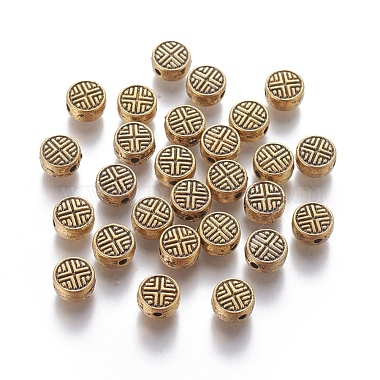 Tibétains antiques perles en métal doré(X-GLF0729Y)-2