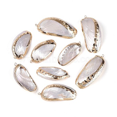 Electroplate Natural Sea Shell Big Pendants(SSHEL-T018-18)-1