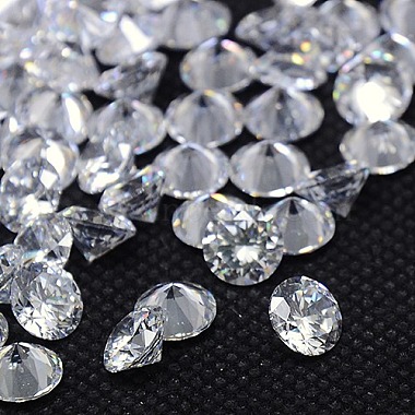 Clear Diamond Cubic Zirconia Cabochons