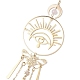 Brass Butterfly Eye Pendant Decoration(HJEW-TA00225)-4