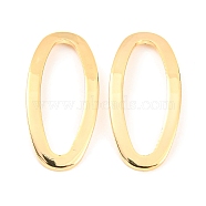 Brass Linking Rings, Curved Oval Connector, Real 18K Gold Plated, 29x13x1mm, Inner Diameter: 24x8mm(KK-M261-34G)