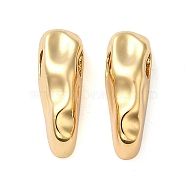 Brass European Bead, Large Hole Beads, Triangle, Real 18K Gold Plated, 19x7x7mm, Hole: 4.2x3mm(KK-H455-02G)