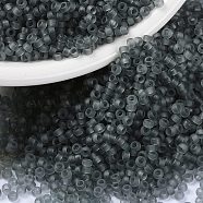 MIYUKI Round Rocailles Beads, Japanese Seed Beads, 15/0, (RR152F) Matte Transparent Gray, 1.5mm, Hole: 0.7mm, about 27777pcs/50g(SEED-X0056-RR0152F)