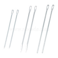 6Pcs 3 Styles Nickel Galvanizing Quick & Easy Drawstring Threader Tool, Easy Threader Drawstring Replacement Tool, Needle for Jackets Swim Trunks Pants Sweatpants Shorts Hoodies, Platinum, 180~221x7.5~8.5x4~4.5mm, Hole: 15~15.5x4~5.5mm, 2pcs/style(TOOL-DC0001-09)