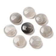 Transparent Acrylic Beads, Flat Round, Dark Gray, 12x4.5mm, Hole: 1.2mm, about 1150pcs/500g(OACR-A021-17D)