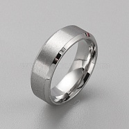 Stainless Steel Simple Plain Band Ring for Men Women, Stainless Steel Color, US Size 13(22.2mm)(RJEW-WH0015-04I)