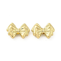 Alloy Beads, Long-Lasting Plated, Lead Free & Cadmium Free & Nickel Free, Bowknot, Golden, 12x17x6mm, Hole: 1.8mm(PALLOY-K020-12G)