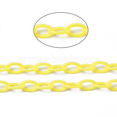 Handmade Opaque Acrylic Cable Chains(KY-N014-001K)-4