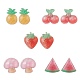 Resin Fruits Stud Earrings(EJEW-JE05285)-1