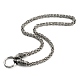 304 Stainless Steel Byzantine Chain Necklaces with 316L Surgical Stainless Steel Wolf Clasps(NJEW-D046-06AS)-1