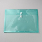 Transparent PP File Pockets, Rectangle, Turquoise, 260x370x3mm(AJEW-WH0752-619E)