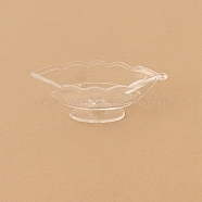 Plate Plastic Mini Model, Micro Landscape Dollhouse Accessories, Pretending Prop Decorations, Clear, 25x60x21mm(PW-WG6684B-03)