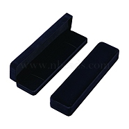 Velvet Jewelry Necklace Box, Necklace Gift Case, Rectangle, Midnight Blue, 22x5.5x3cm(CON-YW0001-58)