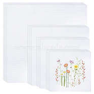 16Pcs 4 Style Punch Embroidery Fabric, Square, Snow, 190~407x190~406x0.8mm, 4pcs/style(DIY-BC0012-59)